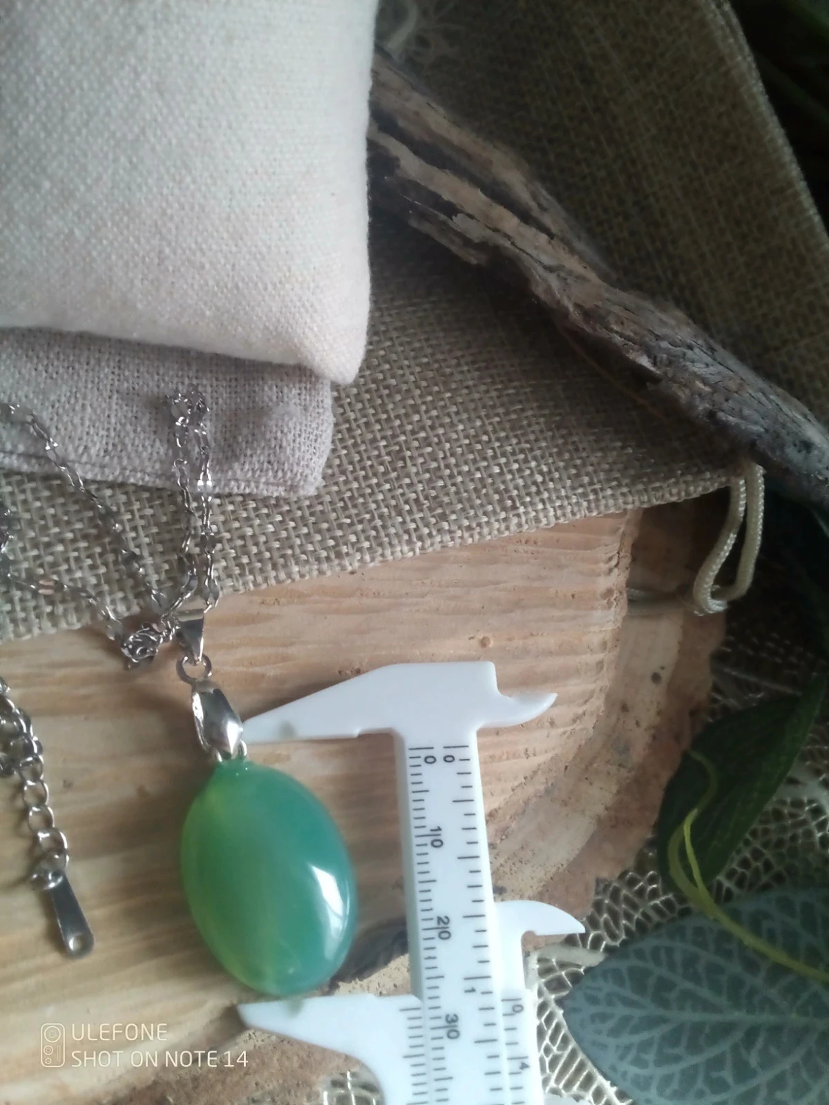 Collier pierre d'agate verte naturelle – photo 2